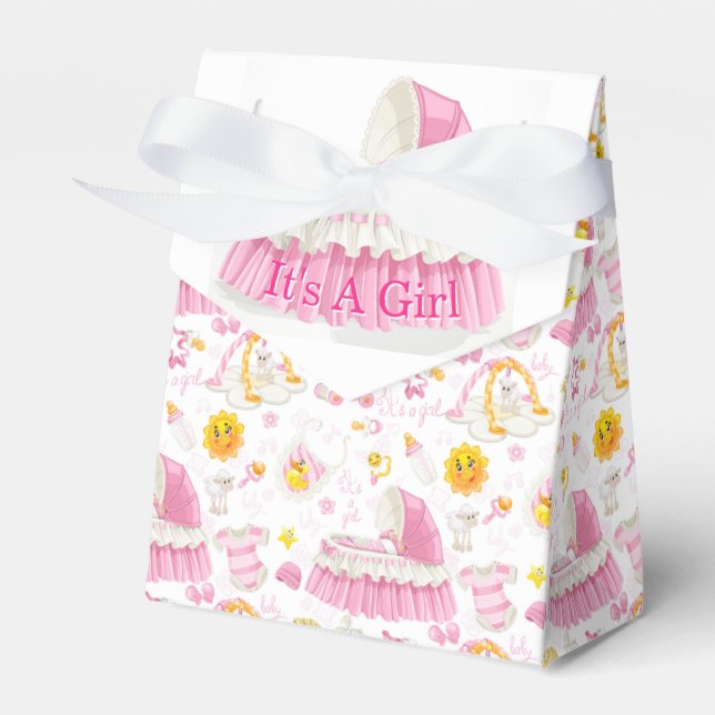 Caja Para Regalos It's A Girl Baby Shower  (Front Side)