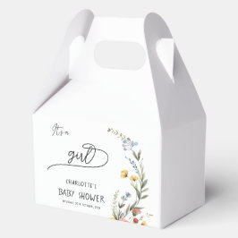 Caja Para Regalos It's a Girl! Colorido Baby Shower de Flor Silvestr