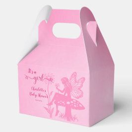 Caja Para Regalos It's a Girl! Fairy Mushroom and Flower Baby Shower
