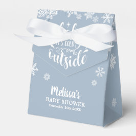 Caja Para Regalos It's Cold Outside Boy Blue Winter Baby Shower