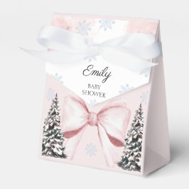Caja Para Regalos It's Cold Outside Pink Bow Baby Shower 