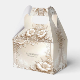 Caja Para Regalos Ivory Flowers Favor Box