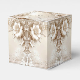 Caja Para Regalos Ivory Flowers Favor Box