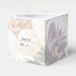 Caja Para Regalos Ivory Lavender Blue Floral Wedding Favor Box 