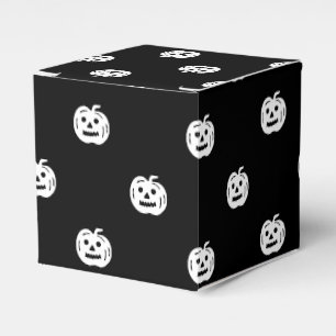 Caja Para Regalos Jack blanco negro de Halloween patrón de linterna