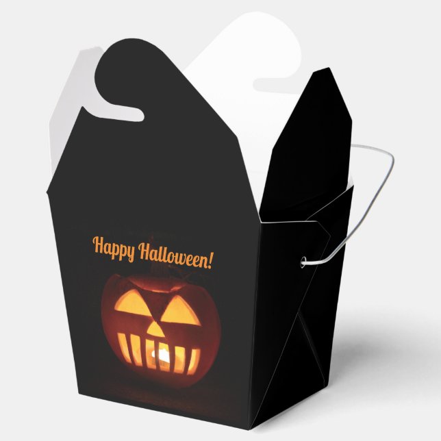 Caja Para Regalos Jack-O'-Lantern calabaza esculpida Halloween (Abierto)
