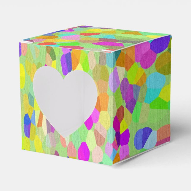 Caja Para Regalos Jardín de confeti con flecos (Anverso)