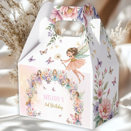 Caja Para Regalos jardín de hadas caprichoso cumpleaños 3