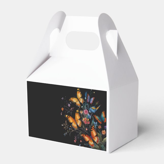 Caja Para Regalos Jardín de mariposas caprichosas (Reverso)