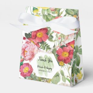 Caja Para Regalos Jardín floral, acuarela y Boda geométrico