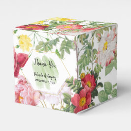 Caja Para Regalos Jardín floral, acuarela y Boda geométrico