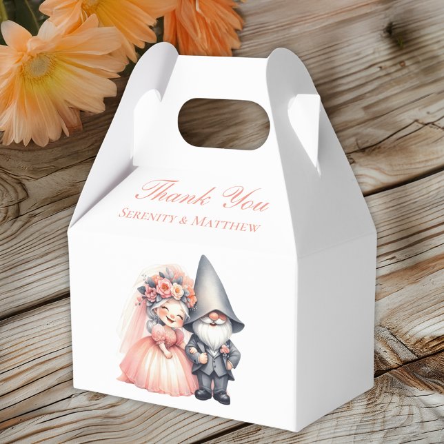 Caja Para Regalos Jardín Gnome Romantic Fairytale Boda Gracias (Subido por el creador)