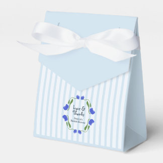 Caja Para Regalos Jardín Vintage Amor y Gracias Azul Despedida de So