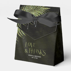 Caja Para Regalos Jewel Palm Leaf Boda Green ID830