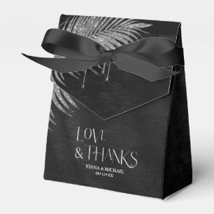 Caja Para Regalos Jewel Palm Leaf Boda Silver ID830