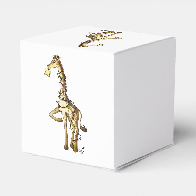 Caja Para Regalos Jirafa brillante (Reverso Costado)