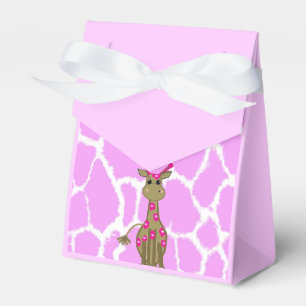 Caja Para Regalos Jirafa de pie linda con manchas rosadas