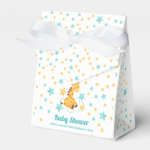 Caja Para Regalos Jirafa y estrellas lindas neutrales Baby Shower