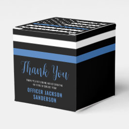 Caja Para Regalos Jubilación de la policía de la línea azul delgada