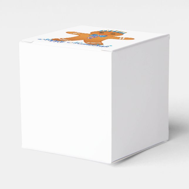 Caja Para Regalos Judaica Hanukkah Gingerbread Man Menorah (Costado Anverso)