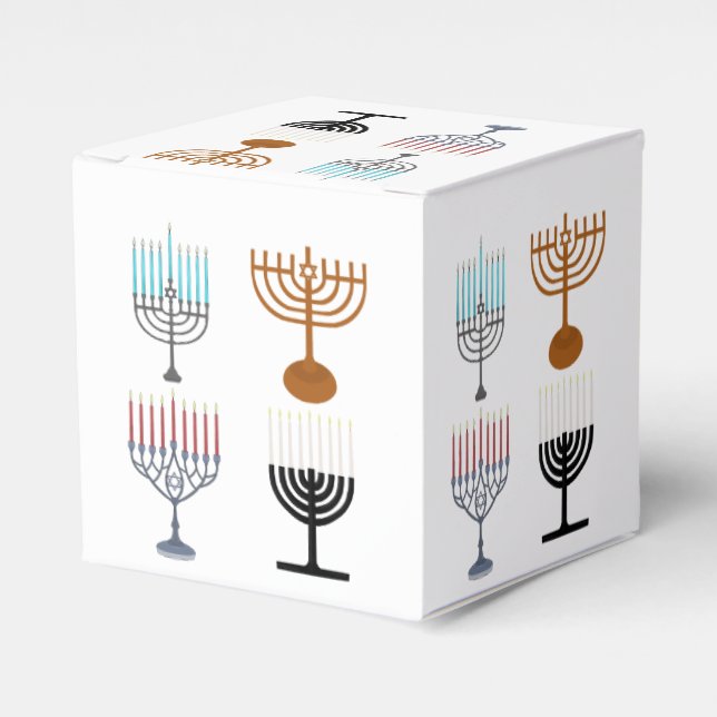 Caja Para Regalos Judaísmo Hanukkah Religión judía (Costado Anverso)