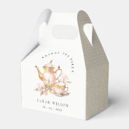 Caja Para Regalos Juego de té floral de oro rosa para fiesta de té d