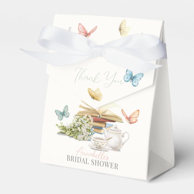 Caja Para Regalos Juego de té para un nuevo capítulo Mariposas Libro (Front Side)