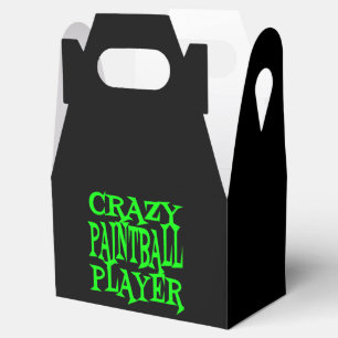 Caja Para Regalos Jugador loco de Paintball en verde