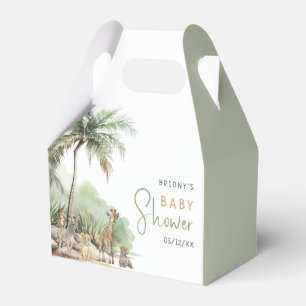 Caja Para Regalos Jungle Safari Animals Adventure Baby Shower