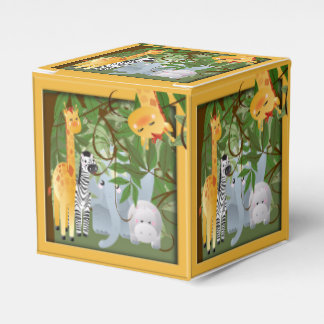 Caja Para Regalos Jungle Safari Animals Party Favorito Box