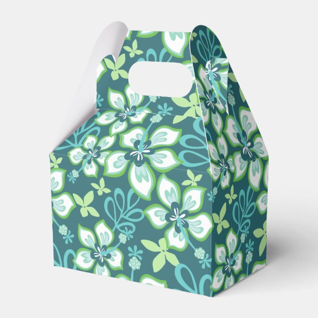 CAJA PARA REGALOS JUNGLE SURF (COMBO VERDE AZULADO) (Front Side)