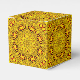Caja Para Regalos Kaleidoscopio Amarillo y Vintage Rojo