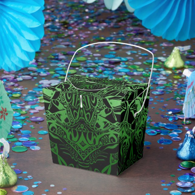 Caja Para Regalos Kaleidoscopio verde (Fiesta)
