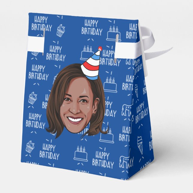 Caja Para Regalos KAMALA HARRIS Cumpleaños (Reverso)