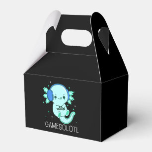 Caja Para Regalos Kawaii Gamesolotl Axolotl Gamer