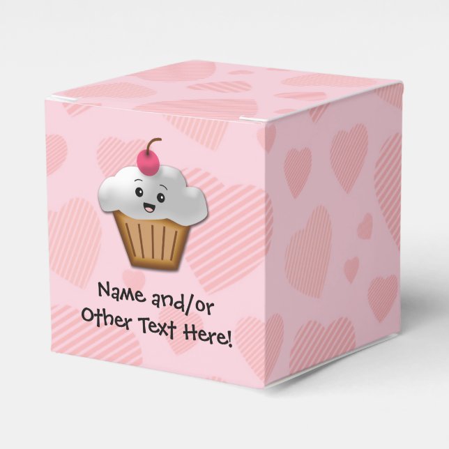 Caja Para Regalos Kawaii Rosa Cute Chicas de pastel (Costado Anverso)
