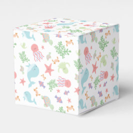Caja Para Regalos Kawaii Under the Sea Baby Shower Neutral Pastel