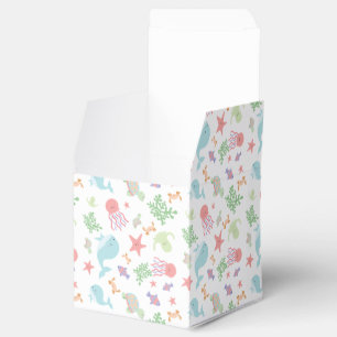 Caja Para Regalos Kawaii Under the Sea Baby Shower Neutral Pastel