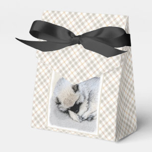 Caja Para Regalos Keeshond Sleeping Pinting Pintura Original De Perr