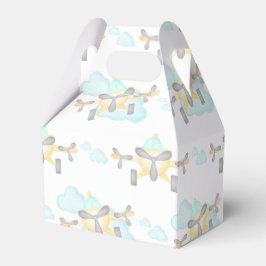 Caja Para Regalos Kids Yellow Airplane Flying Aviation Birday