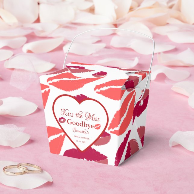 Caja Para Regalos Kiss the misss goodbye valentine bridal shower (Boda)