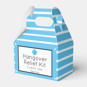 Caja Para Regalos Kit de alivio de la mano azul y blanca brillante
