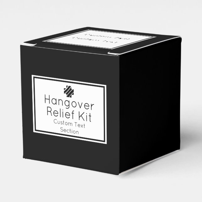 Caja Para Regalos Kit de alivio de la mano negra y blanca (Costado Anverso)