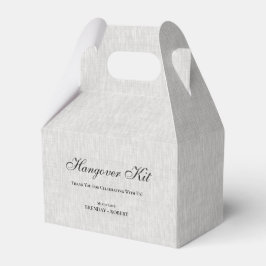 Caja Para Regalos Kit de recuperación de resaca de lino gris con let