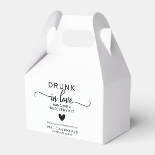 Caja Para Regalos Kit de resaca de boda Borracho en amor Favor