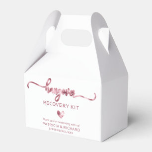 Caja Para Regalos Kit de resaca de boda con caligrafía de corazón li