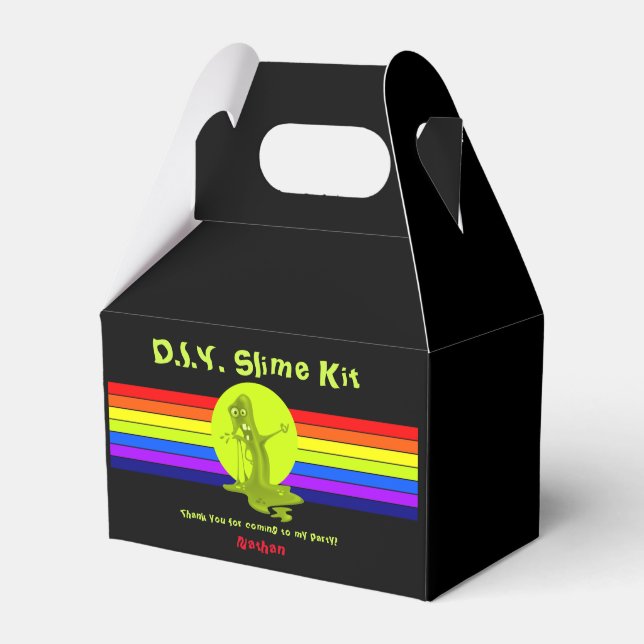 Caja Para Regalos Kit de Slime Rainbow Slime Birthday Slime Favor (Front Side)