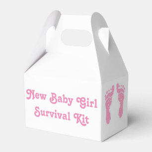 Caja Para Regalos Kit de supervivencia "Chica de Recién nacido"