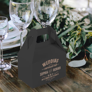 Caja Para Regalos Kit de supervivencia para Bodas grises y champán