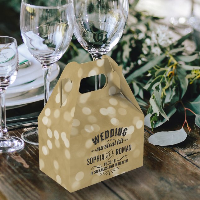 Caja Para Regalos Kit de supervivencia para Bodas grises y champán (Subido por el creador)